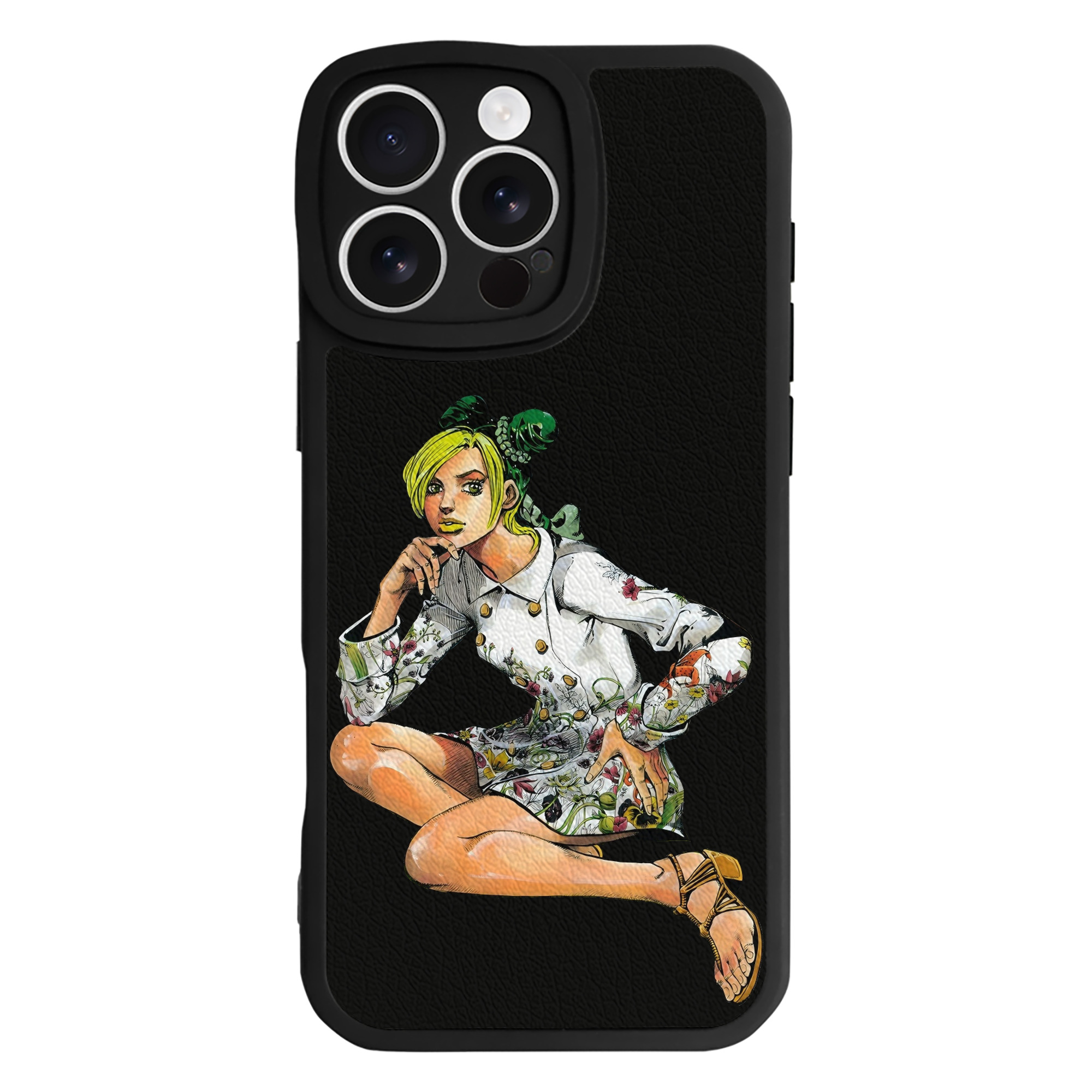 （画像用） "ジョジョの奇妙な冒険 くうじょう ジョリーン JoJo's Bizarre Adventure Jolyne Cujoh " 【iPhone 16シリーズ対応】シリコンスマホケース（レザー調） 材質：シリコン